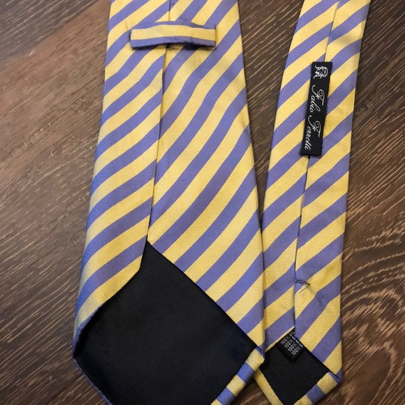 Fabio Ferretti tie yellow/blue stripe - Picture 3 of 4